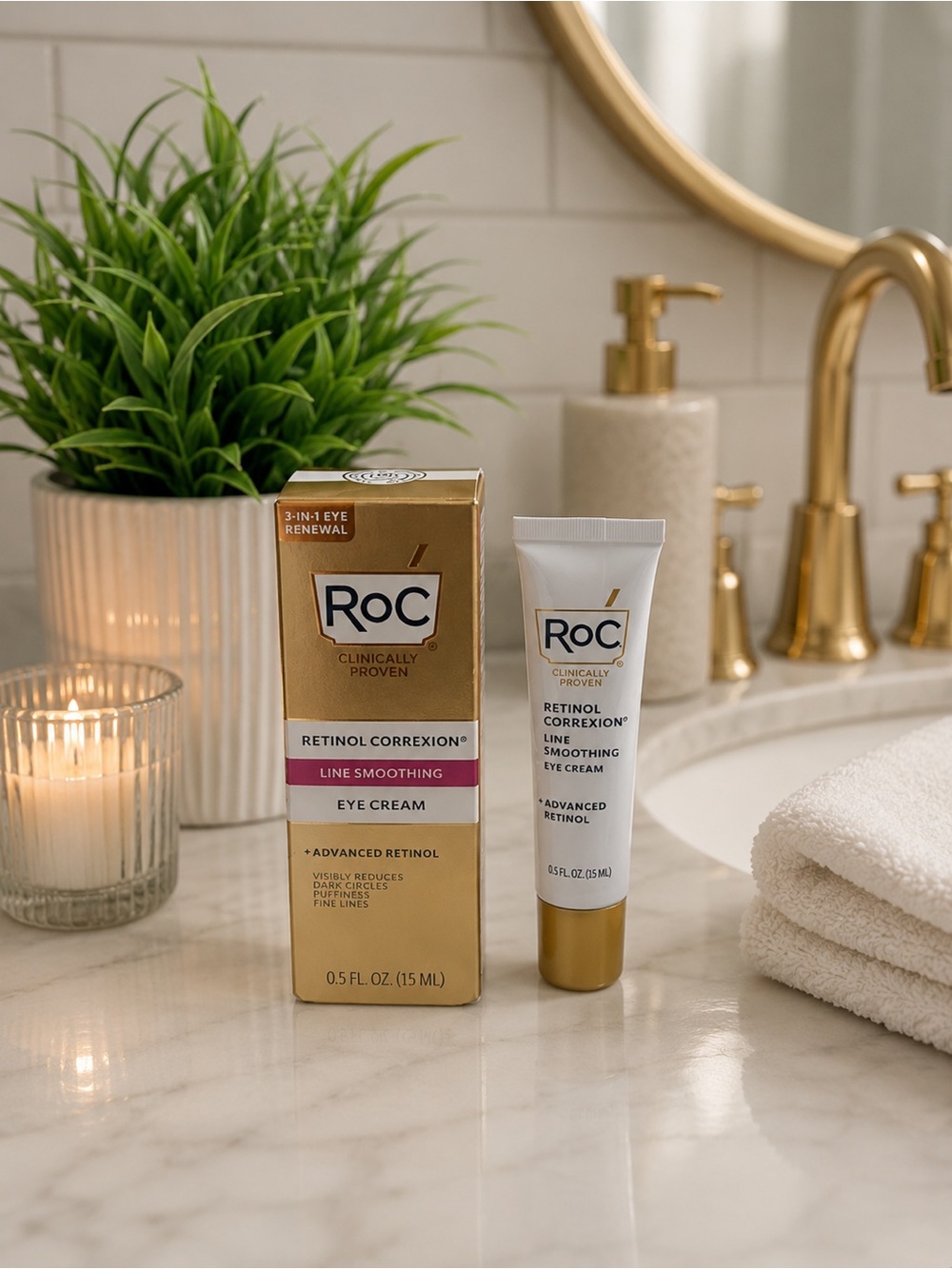 NIB RoC Retinol Correxion Line Smoothing Eye Cream 0.5 oz